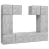 Générique Ensemble de Meuble TV 6 pcs Gris béton Aggloméré,63.3 KG,3079118, Meubles, Meubles TV
