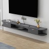 Uvency Meuble Tv Flottant Étagère Tv Murale Centre de Divertissement Console Multimédia En Bois Meuble de Rangement Moderne S