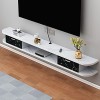 Uvency Meuble Tv Flottant Étagère Tv Murale Centre de Divertissement Console Multimédia En Bois Meuble de Rangement Moderne S