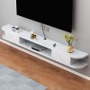 Uvency Meuble Tv Flottant Étagère Tv Murale Centre de Divertissement Console Multimédia En Bois Meuble de Rangement Moderne S