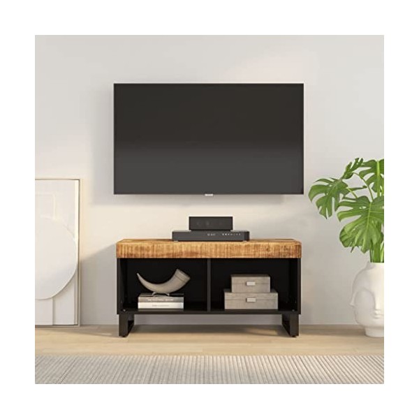Meuble TV en bois massif Mangue 85 x 33 x 43,5 cm