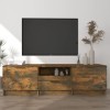 Meubles-TV Meuble TV Chêne Fumé 140x35x40 cm Bois dingénierie