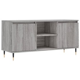 TEKEET Centres de divertissement et meubles TV - Meuble TV - Gris Sonoma - 104 x 35 x 50 cm - En bois dingénierie