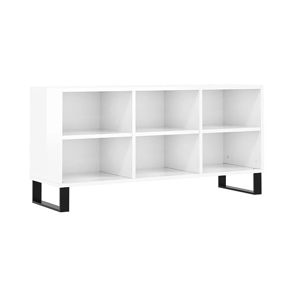 MATTUI Centres de divertissement et meubles TV, meuble TV blanc brillant, 103,5 x 30 x 50 cm, bois dingénierie