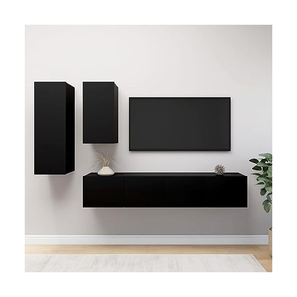 VEEKI Meuble TV, Meuble TV Suspendu, Meuble, Meuble TV avec Rangement，Meuble Industriel, Convient pour Salon ou Chambre, Ense