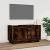 Hovothy Meuble TV Chêne Fumé 100x31,5x35 cm Bois dingénierie Design Tendance Décoration Armoire Multimédia Meuble de DVD Gra