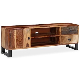 Meuble TV, Banc TV Support de Télévision Table TV Bas Armoire Basse Meuble TV Bois Massif de Sesham 120 x 30 x 40 cm