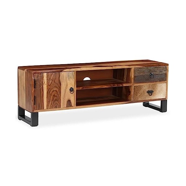 Meuble TV, Banc TV Support de Télévision Table TV Bas Armoire Basse Meuble TV Bois Massif de Sesham 120 x 30 x 40 cm