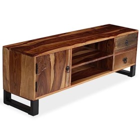 Meuble TV, Banc TV Support de Télévision Table TV Bas Armoire Basse Meuble TV Bois Massif de Sesham 120 x 30 x 40 cm