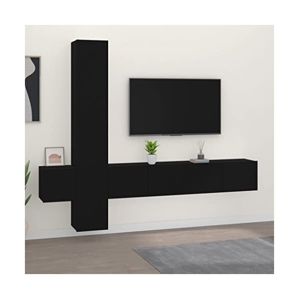 VEEKI Meuble TV, Meuble TV Suspendu, Meuble TV Industriel, Meuble TV Bois, Meuble Chambre, Convient pour Salon ou Chambre, En