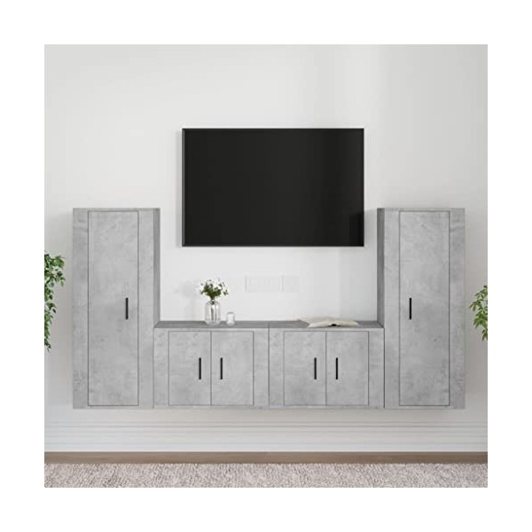 VEEKI Meuble TV, Meuble TV Suspendu, Meuble TV Industriel, Meuble TV Bois, Meuble Chambre, Convient pour Salon ou Chambre, En