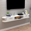 Meuble TV Armoire Murale Lowboard, Meuble TV Suspendu Pour Chambre à Coucher, éTagèRe de Rangement MultiméDia Pour Unité de T