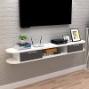 Meuble TV Armoire Murale Lowboard, Meuble TV Suspendu Pour Chambre à Coucher, éTagèRe de Rangement MultiméDia Pour Unité de T
