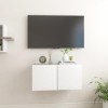 VEEKI Meuble TV, Meuble TV Suspendu, Meuble, Meuble TV avec Rangement，Meuble Industriel, Convient pour Salon ou Chambre, Susp