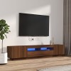 Festnight Meuble TV LED,Meuble TV scandinaves,Meuble TV Moderne,Banc TV,Meuble TV avec lumières LED,Armoire Centre de Diverti