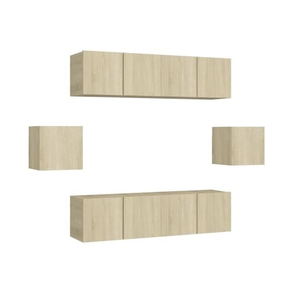 Meuble TV,Banc TV,Meuble TV Suspendu,Étagère TV Flottante, Support de Télévision Flottant Fixé au Mur Centre de Console Multi