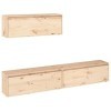 Camerina Meubles TV 3 pcs Bois Massif de pin,Table Television Salon,Meuble TV Haut,Meuble Télé Haut