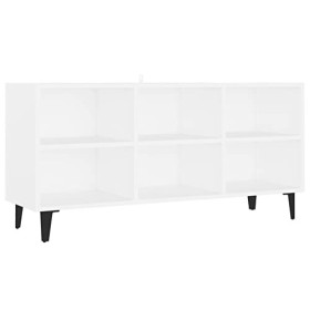 BaraSh Meuble TV avec Pieds en métal Blanc 103,5x30x50 cm,Meuble TV Étagère,Meuble dangle TV,Meuble Haut Salon