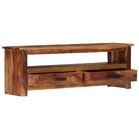 Camerina Meuble TV 118x30x40 cm Bois Massif,Meuble TV,Table Basse Salon Meuble TV,Table Basse LED Couleurs
