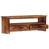 Camerina Meuble TV 118x30x40 cm Bois Massif,Meuble TV,Table Basse Salon Meuble TV,Table Basse LED Couleurs