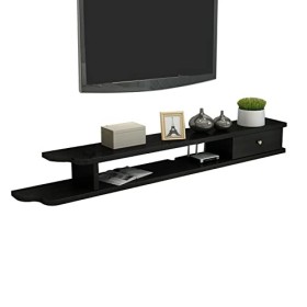 EsEntL Meuble TV Mural Console multimédia Murale asymétrique, Meuble TV Flottant, étagères de Rangement murales, Meuble TV 35