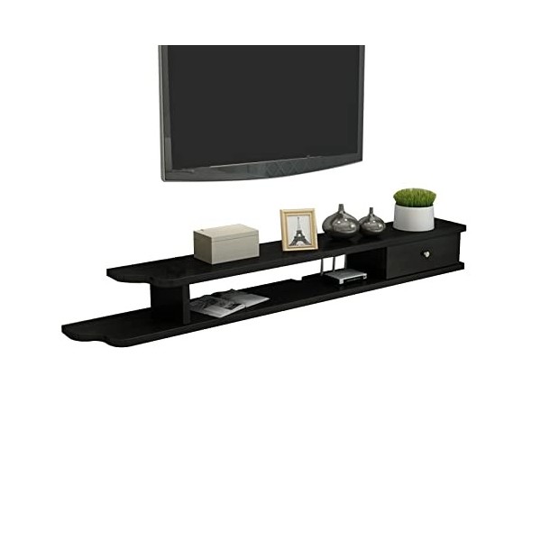 EsEntL Meuble TV Mural Console multimédia Murale asymétrique, Meuble TV Flottant, étagères de Rangement murales, Meuble TV 35