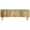 Camerina Meuble TV Bois de manguier Massif 118 x 30 x 45 cm,Table Television Salon,Meuble TV Haut,Meuble Télé Haut