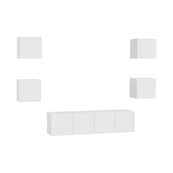 VEEKI Meuble TV, Meuble TV Suspendu, Meuble, Meuble TV avec Rangement，Meuble Industriel, Convient pour Salon ou Chambre, Ense