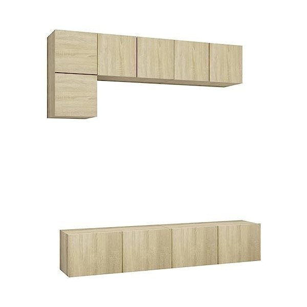 VEEKI Meuble TV, Meuble TV Suspendu, Meuble, Meuble TV avec Rangement，Meuble Industriel, Convient pour Salon ou Chambre, Ense