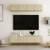 VEEKI Meuble TV, Meuble TV Suspendu, Meuble, Meuble TV avec Rangement，Meuble Industriel, Convient pour Salon ou Chambre, Meub