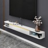 household items Support de Meuble TV Flottant Mural,Meuble de Rangement TV Flottant pour Bureau de Salon Familial Moderne Con