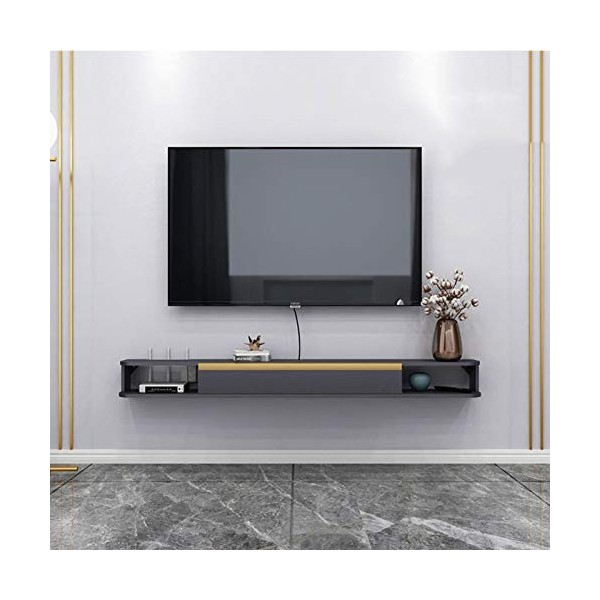 household items Support de Meuble TV Flottant Mural,Meuble de Rangement TV Flottant pour Bureau de Salon Familial Moderne Con