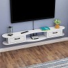 Meuble TV Armoire Murale Lowboard, Console TV Suspendue, Meuble TV Flottant éTagèRe de Rangement MultiméDia en Bois Pour Salo
