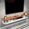 StrOux Meuble TV Flottant Meuble TV Meuble TV Mural Centre de Divertissement Meuble TV Flottant Console multimédia en Bois Me