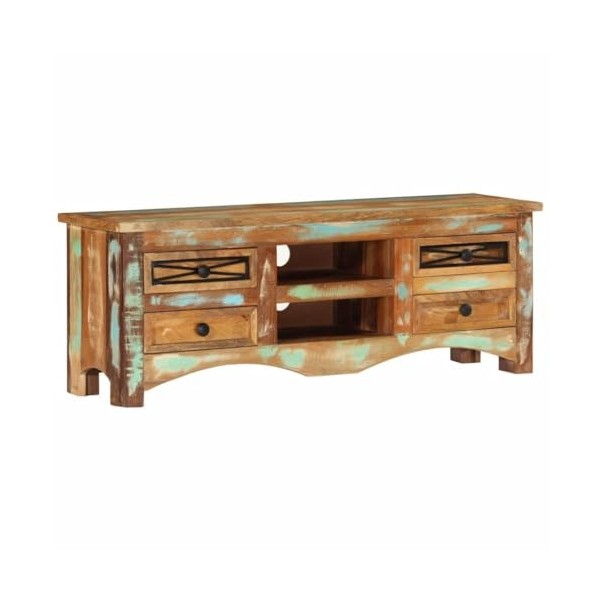 Générique Meuble TV 110x30x40 cm Bois Massif de récupération,25 KG,353910, Meubles, Meubles TV