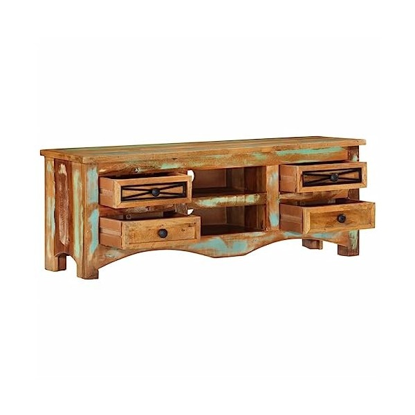 Générique Meuble TV 110x30x40 cm Bois Massif de récupération,25 KG,353910, Meubles, Meubles TV