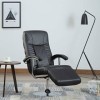 ZEYUAN Fauteuil TV Noir Similicuir,Meuble Bas Salon,Meubles De Salon TV,Meuble TV Longueur