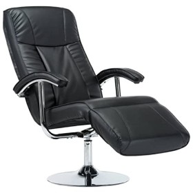 ZEYUAN Fauteuil TV Noir Similicuir,Meuble Bas Salon,Meubles De Salon TV,Meuble TV Longueur