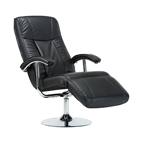 ZEYUAN Fauteuil TV Noir Similicuir,Meuble Bas Salon,Meubles De Salon TV,Meuble TV Longueur