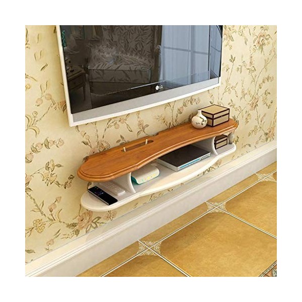 Meuble de télévision Mural Salon Chambre étagère Murale Étagère Flottante Set Top Box routeur Étagère de Stockage multimédia 