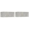 TEKEET Home Hardware Businese Lot de 2 meubles TV en bois Gris béton 80 x 30 x 30 cm