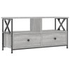 TECHPO Meubles-TV Meuble TV Gris Sonoma 90x33x45 cm Bois & Fer