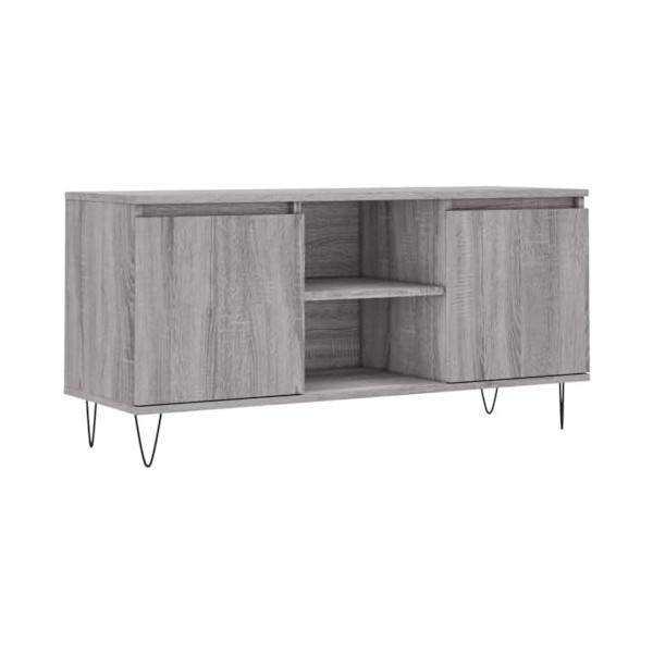 TALCUS Home Furniture Meuble TV de jardin en bois Sonoma Gris 104 x 35 x 50 cm