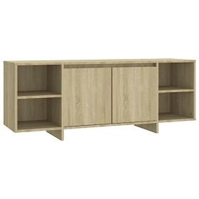 TECHPO Centres de divertissement et meubles TV, meuble TV en chêne sonoma, 130 x 35 x 50 cm, bois dingénierie