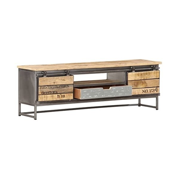 vidaXL Meuble TV Meuble TV Armoire Basse Meuble Divertissement Meuble Multimédia avec 2 Portes et 1 Tiroir Salon 120x30x40 cm