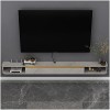 Meuble TV Flottant, Étagère TV Murale,Composant Darmoire De Centre De Divertissement En Bois Massif,Pour Console Audio/vidéo