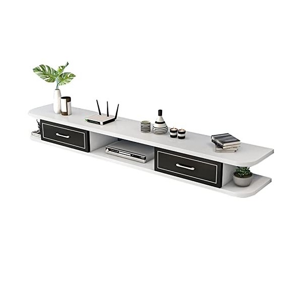 SORVA Meuble TV Flottant Étagère TV Murale Centre De Divertissement, pour Boîte De Câble De Console Vidéo/Unité De Stockage A