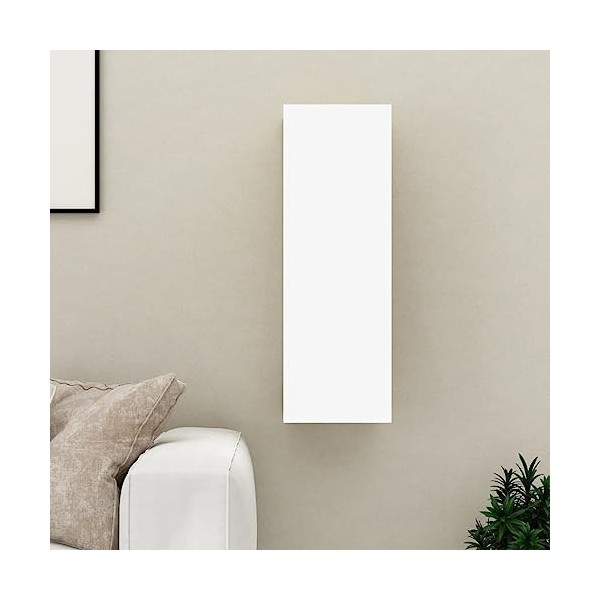 Meuble TV Blanc 30,5x30x90 cm Aggloméré - Meuble TV, Armoire Basse Centre, Support Télé pour Salon Chambre,