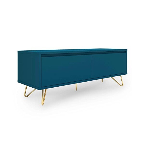 Mobilier-Deco Eloise III - Meuble TV XXL Bleu composé de 1 tiroir et 1 Porte Design
