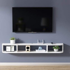 Meuble de télévision Mural Étagère Audio et vidéo Étagère Murale Étagère Flottante Set Top Box routeur CD Lecteur de DVD proj